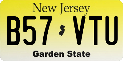 NJ license plate B57VTU