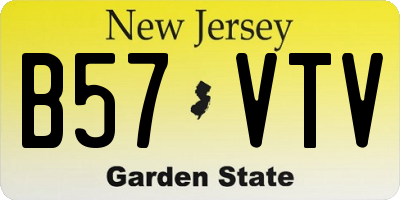 NJ license plate B57VTV