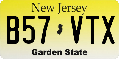 NJ license plate B57VTX