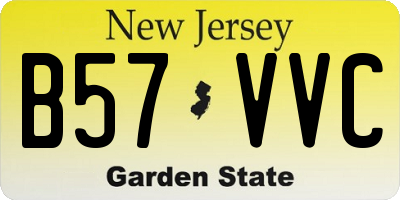 NJ license plate B57VVC