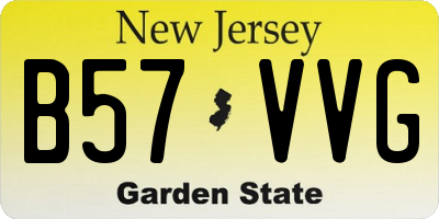 NJ license plate B57VVG