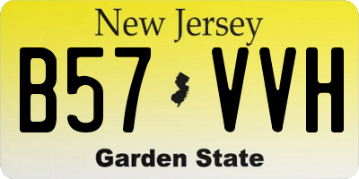 NJ license plate B57VVH
