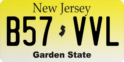NJ license plate B57VVL