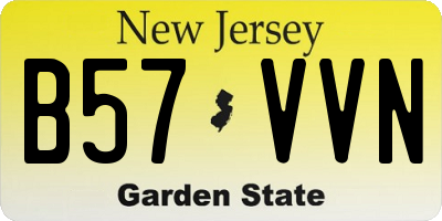 NJ license plate B57VVN