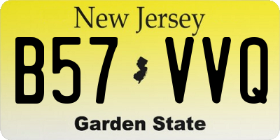 NJ license plate B57VVQ