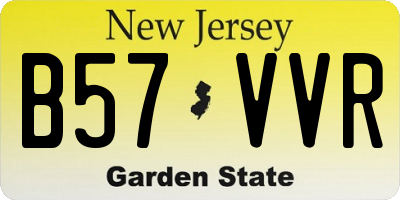 NJ license plate B57VVR