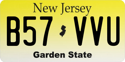 NJ license plate B57VVU