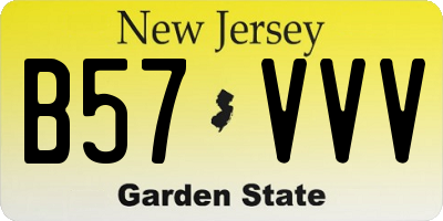 NJ license plate B57VVV