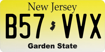NJ license plate B57VVX