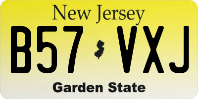 NJ license plate B57VXJ