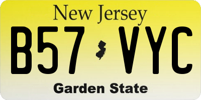 NJ license plate B57VYC