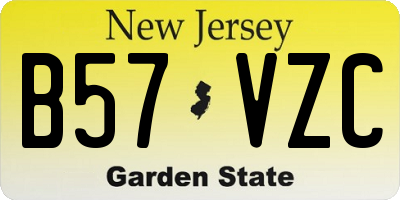 NJ license plate B57VZC