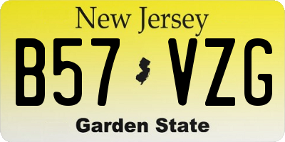 NJ license plate B57VZG