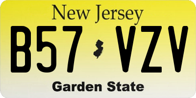 NJ license plate B57VZV
