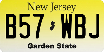 NJ license plate B57WBJ