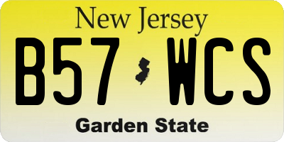 NJ license plate B57WCS