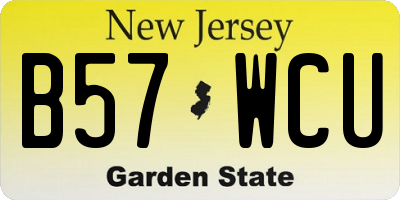 NJ license plate B57WCU