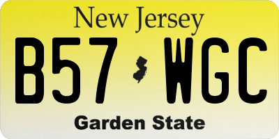 NJ license plate B57WGC