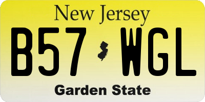 NJ license plate B57WGL