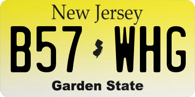 NJ license plate B57WHG