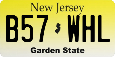 NJ license plate B57WHL