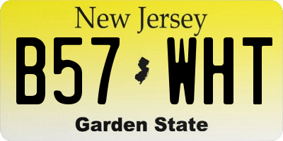 NJ license plate B57WHT