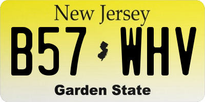 NJ license plate B57WHV