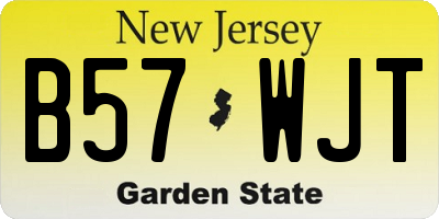 NJ license plate B57WJT