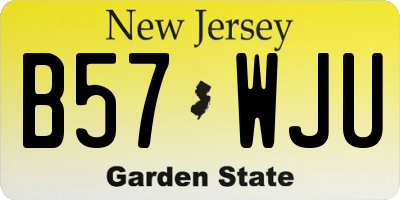 NJ license plate B57WJU