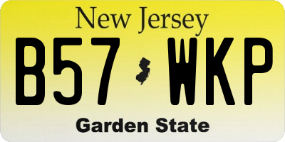 NJ license plate B57WKP