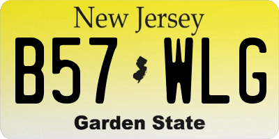 NJ license plate B57WLG