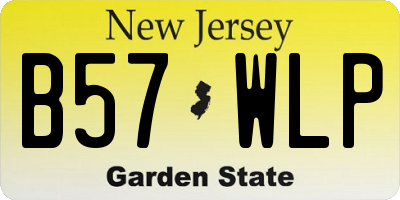 NJ license plate B57WLP