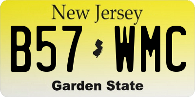 NJ license plate B57WMC
