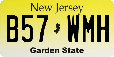 NJ license plate B57WMH