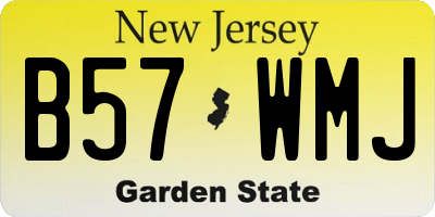 NJ license plate B57WMJ