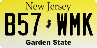 NJ license plate B57WMK