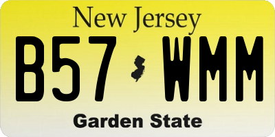 NJ license plate B57WMM