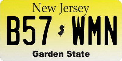 NJ license plate B57WMN