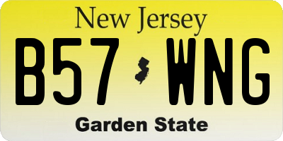 NJ license plate B57WNG