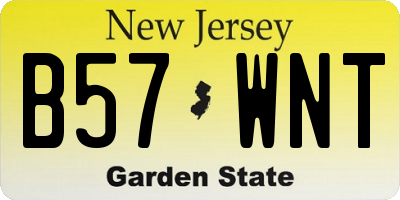 NJ license plate B57WNT