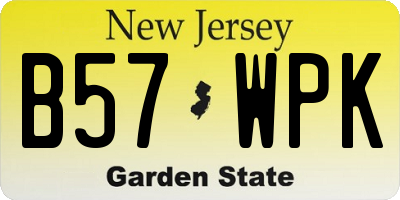 NJ license plate B57WPK