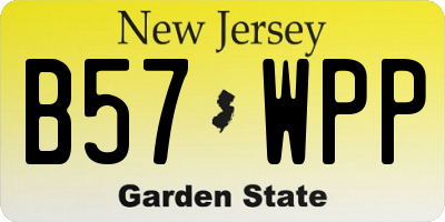 NJ license plate B57WPP