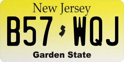 NJ license plate B57WQJ