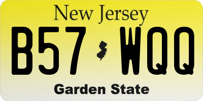 NJ license plate B57WQQ