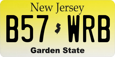 NJ license plate B57WRB