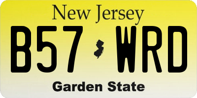 NJ license plate B57WRD