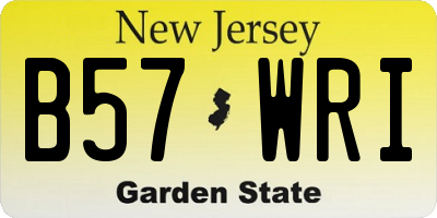 NJ license plate B57WRI