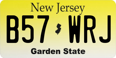 NJ license plate B57WRJ