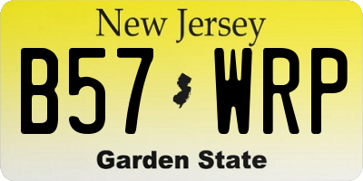 NJ license plate B57WRP