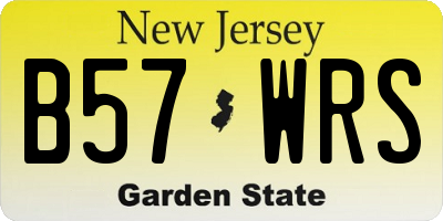 NJ license plate B57WRS